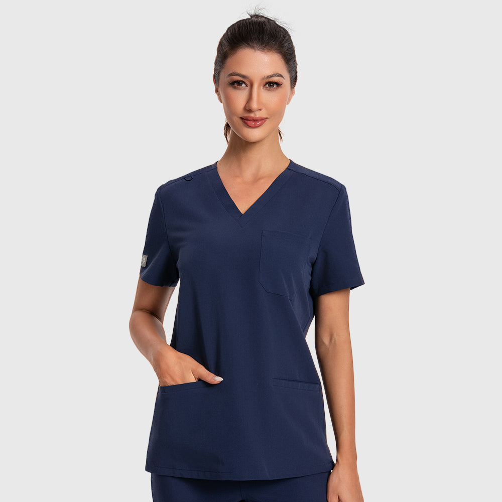 V-neck scrub top