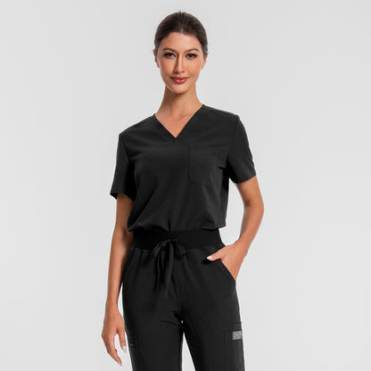 black scrub set