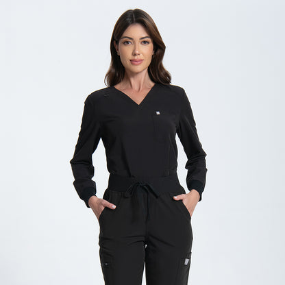 Black Women’s long sleeve scrub set