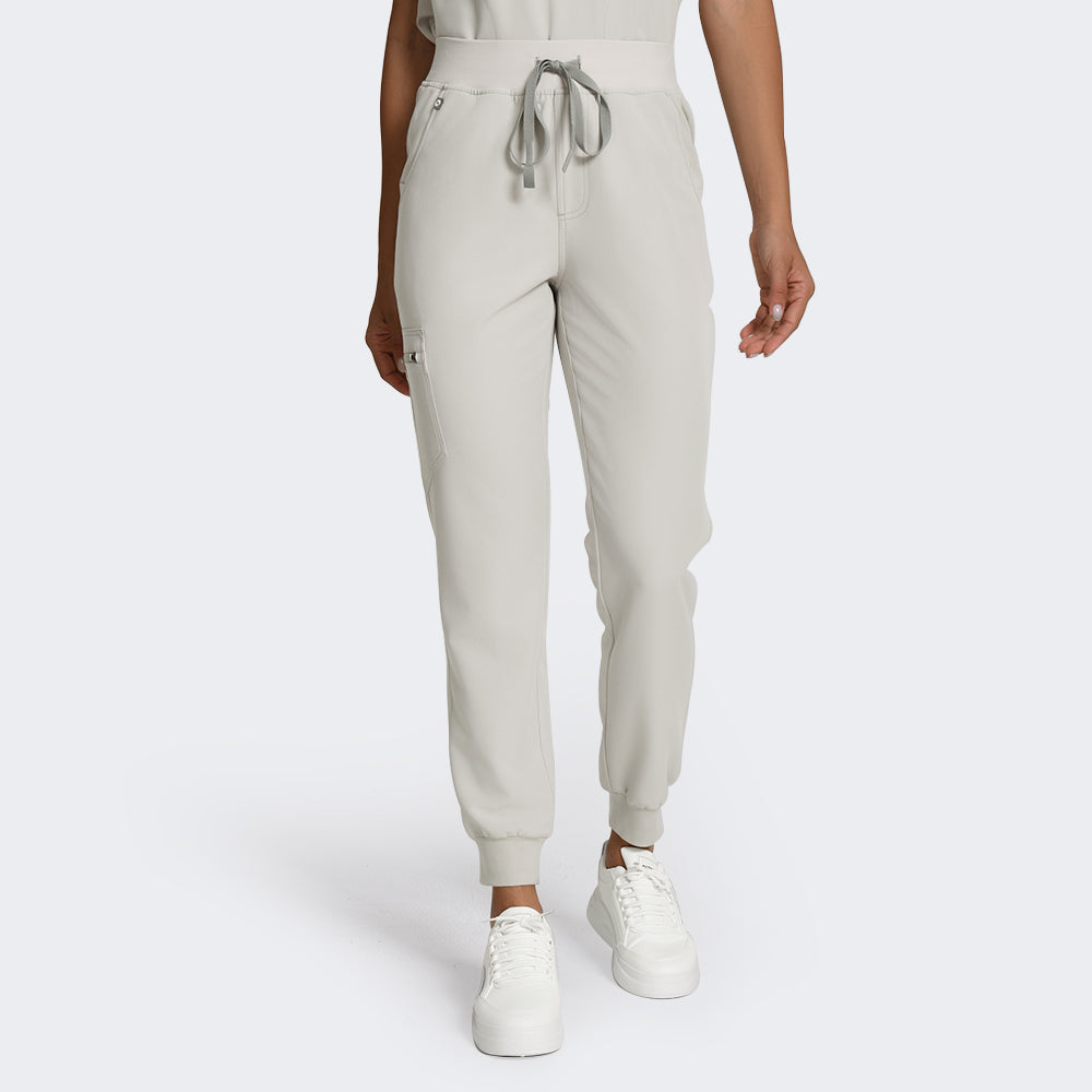 Greige Jogger Scrub Pants