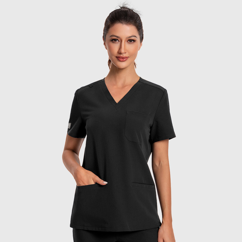 Black scrub top