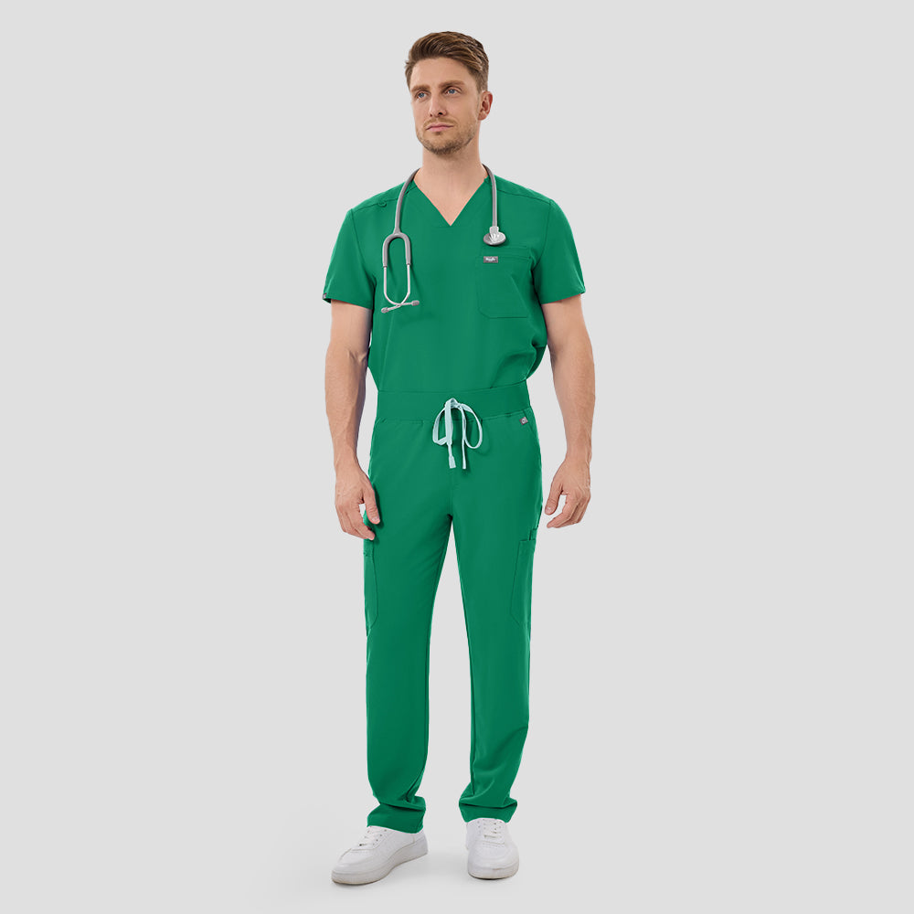 Adjustable waist scrub trousers