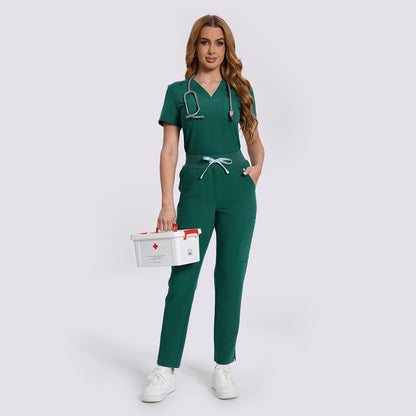 High-waist nurse uniform pants