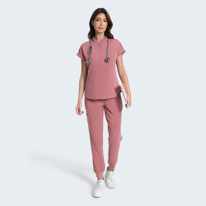 Women’s Stand Collar Scrub Set