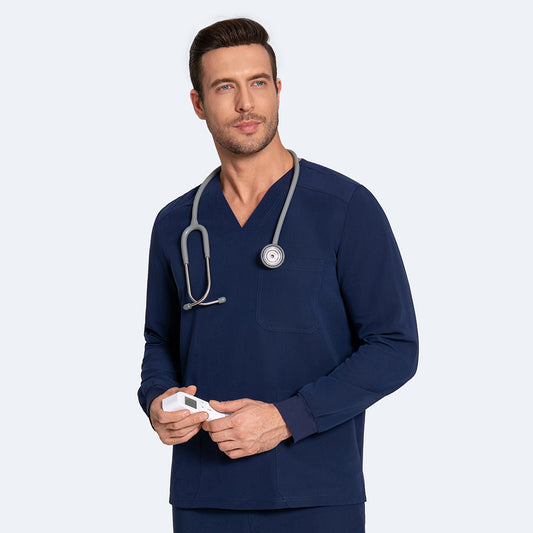 Men's long sleeve scrub top