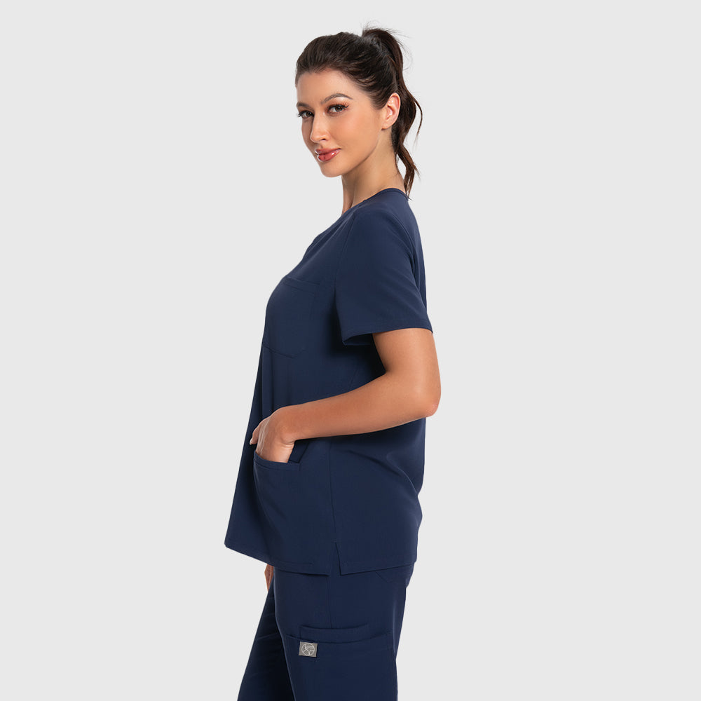 Fitted scrub top