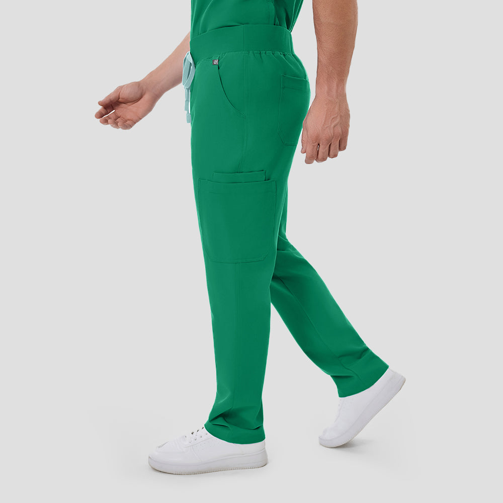 Tapered leg scrub pants
