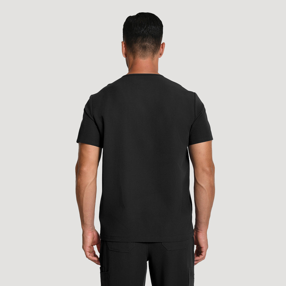 Men's Wide V-Neck Scrub Top – 4 Pockets | KungfuScrubs