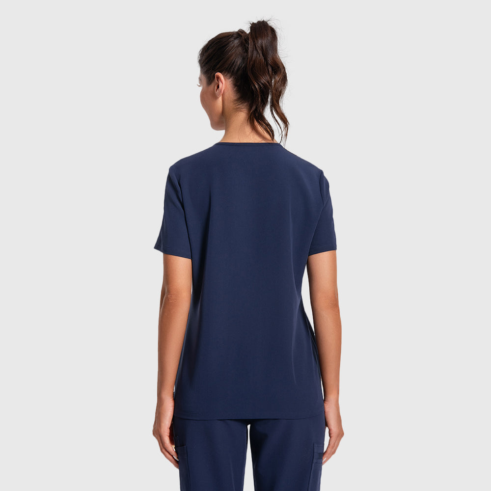 Navy Pocket scrub top