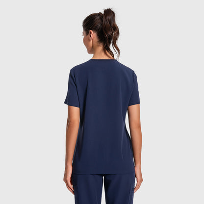 Navy Pocket scrub top
