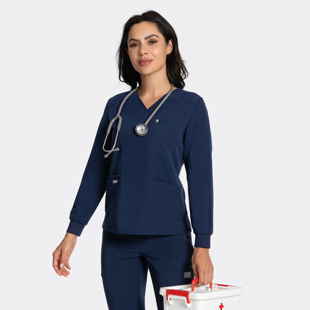 Breathable long sleeve scrubs