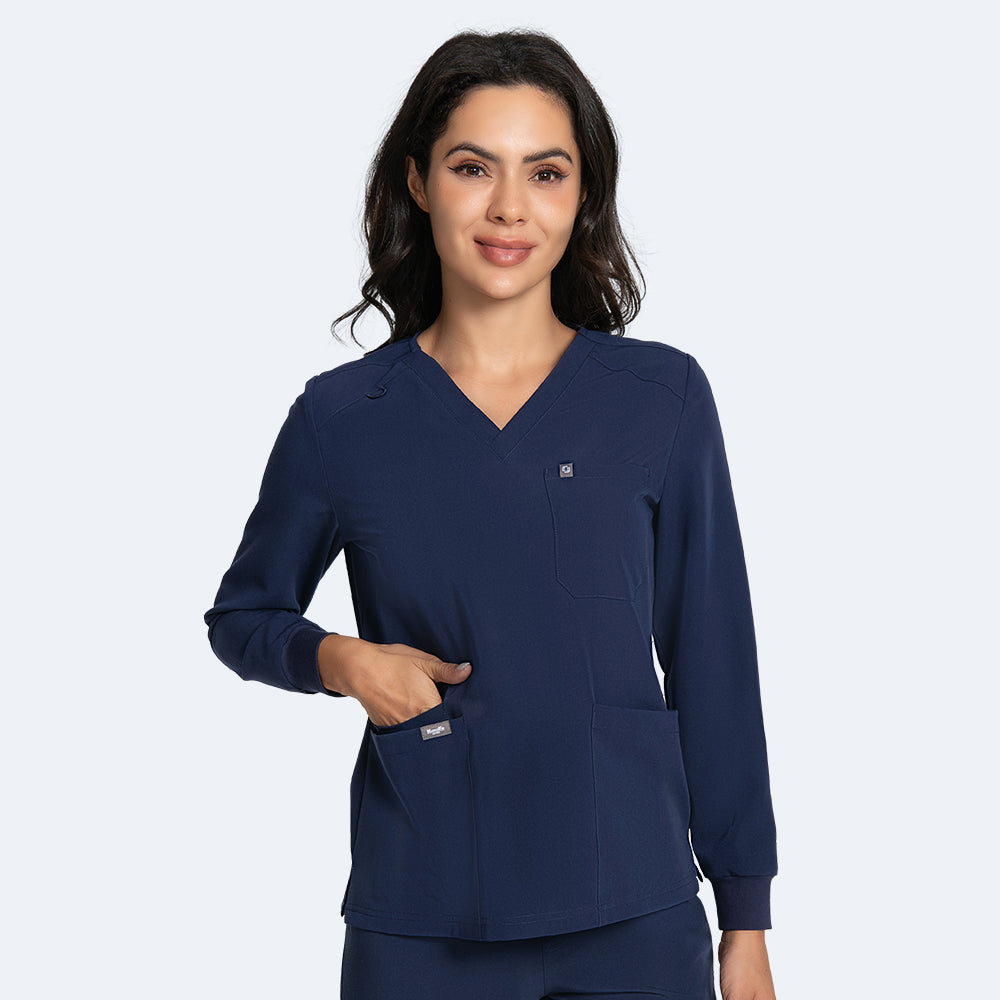 Navy scrub top