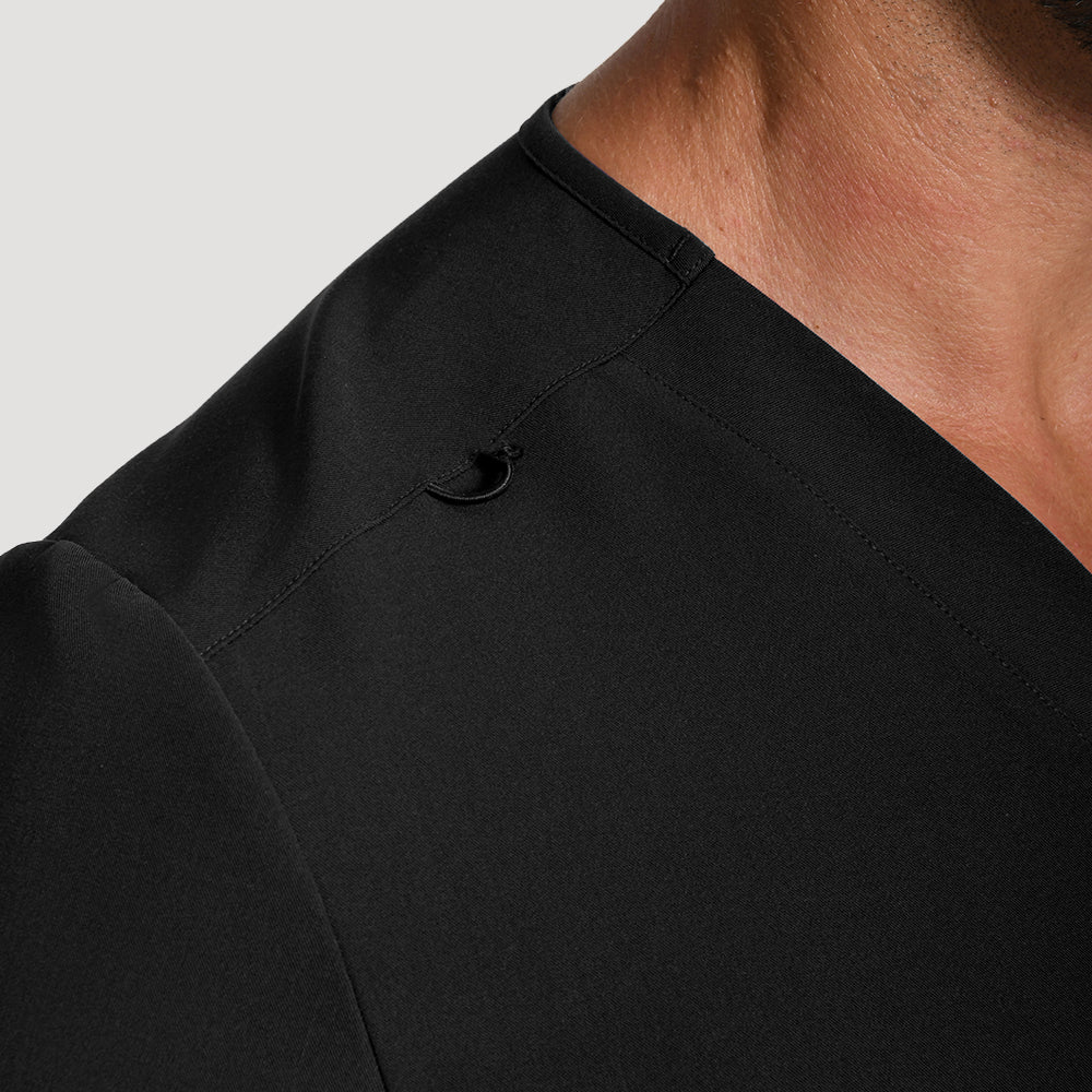 Men's Wide V-Neck Scrub Top – 4 Pockets | KungfuScrubs