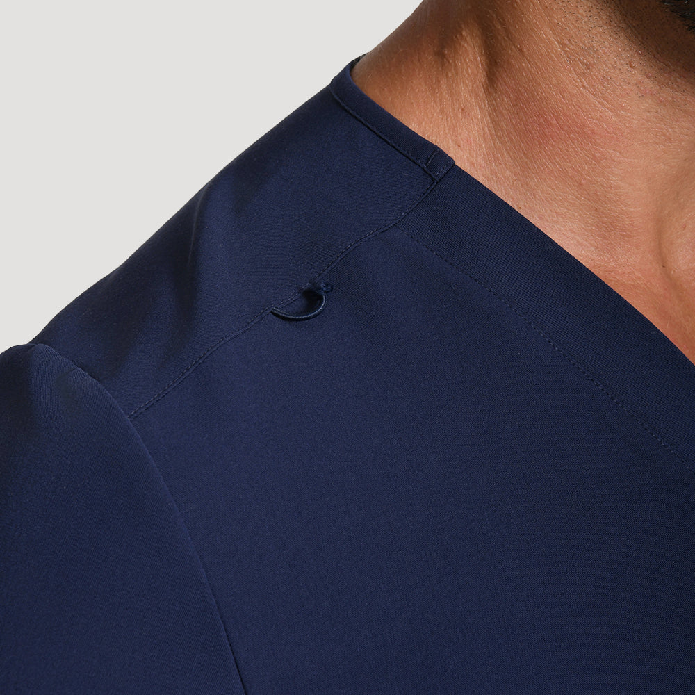 Men's Wide V-Neck Scrub Top – 4 Pockets | KungfuScrubs