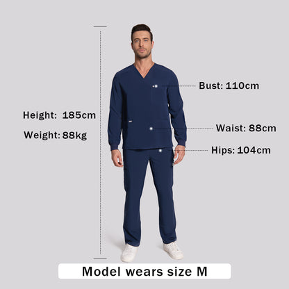 Long sleeve scrub top and pants