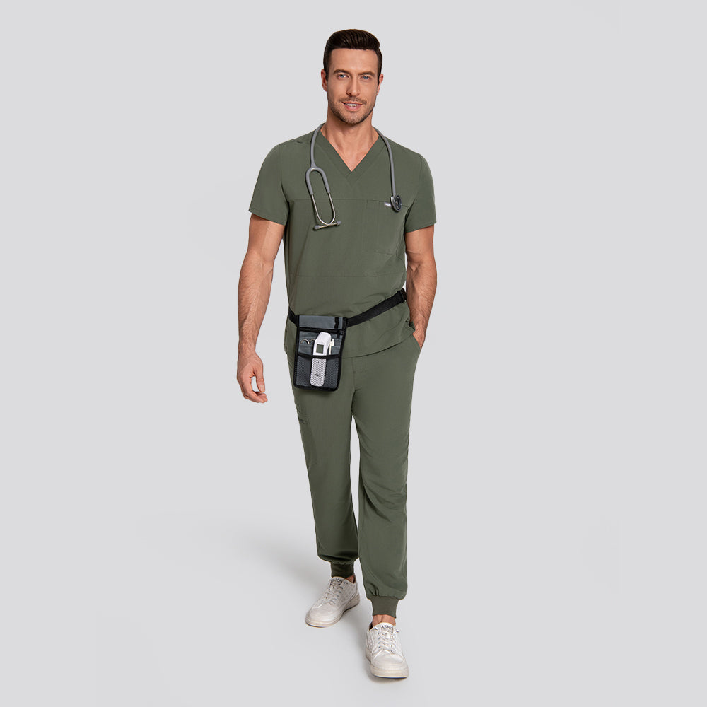 men’s jogger scrub set