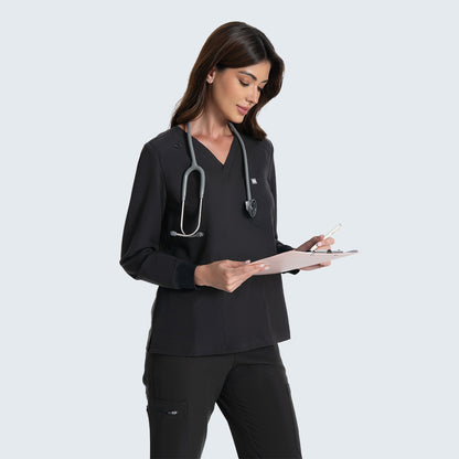 women antimicrobial scrub top