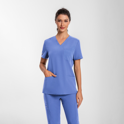 Ceil Blue pharmacy scrub top 
