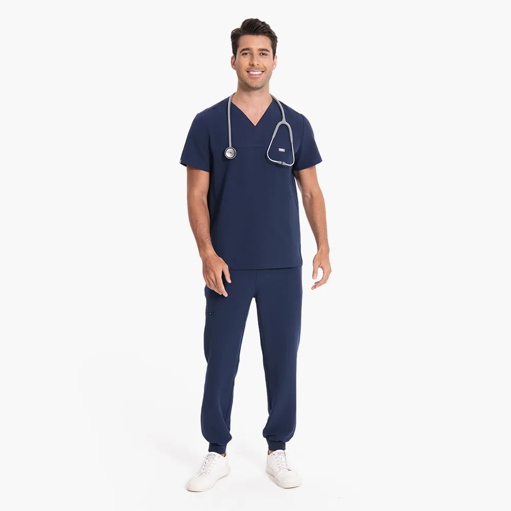 Casaca Sanitaria de Tres Bolsillos con Cuello en V | KungfuScrubs