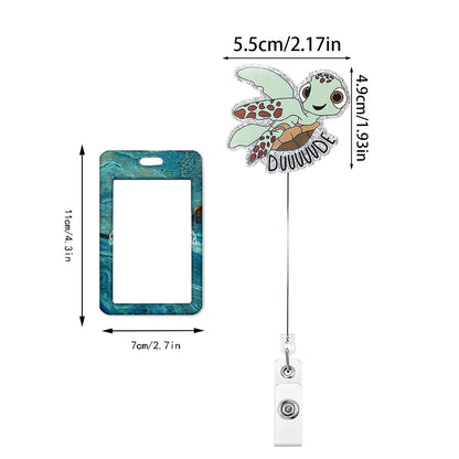 Cute Nurse Badge Holder with Retractable Reel – Medical ID Badge Clip