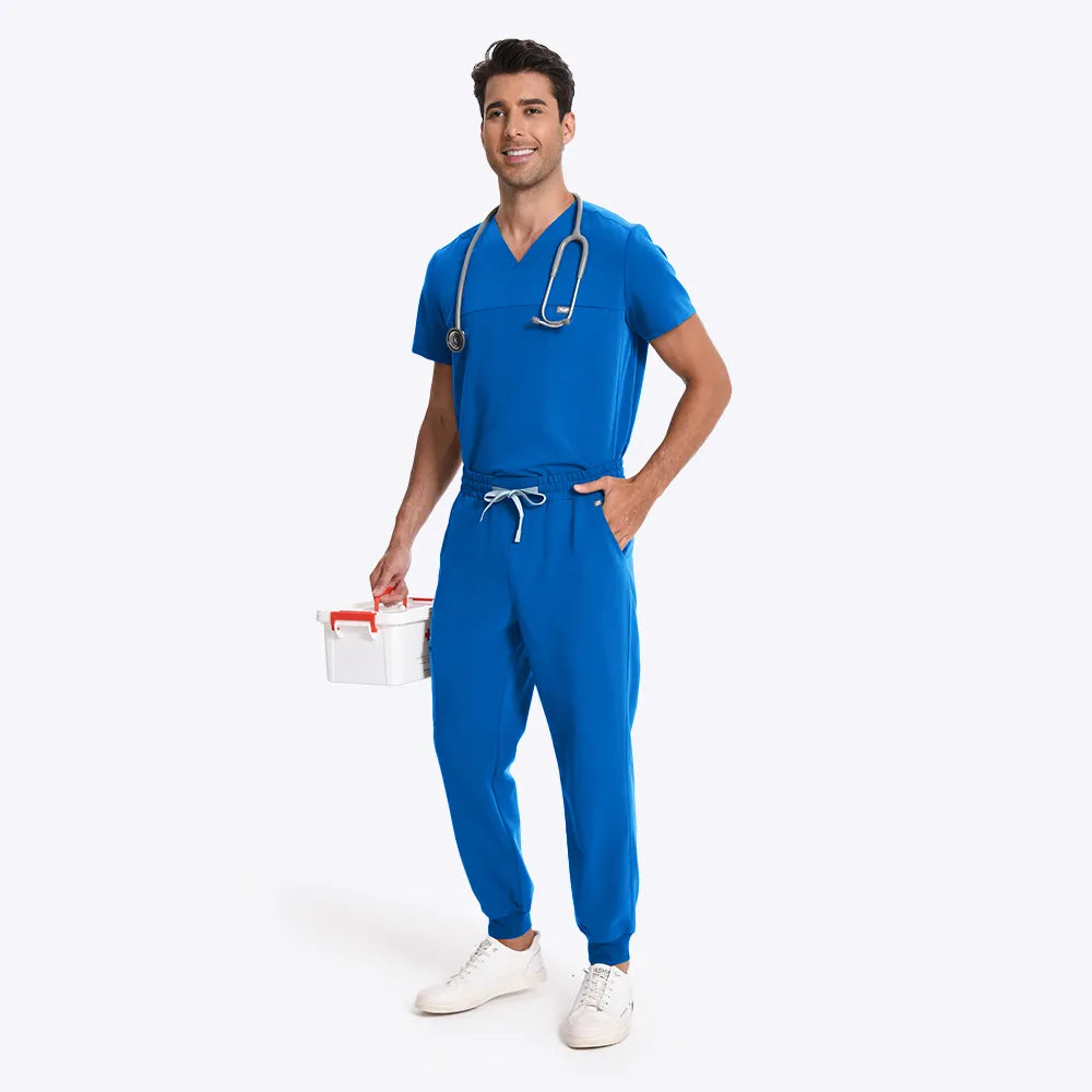 Casaca Sanitaria de Tres Bolsillos con Cuello en V | KungfuScrubs