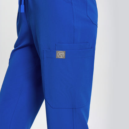 High-waist scrub pants