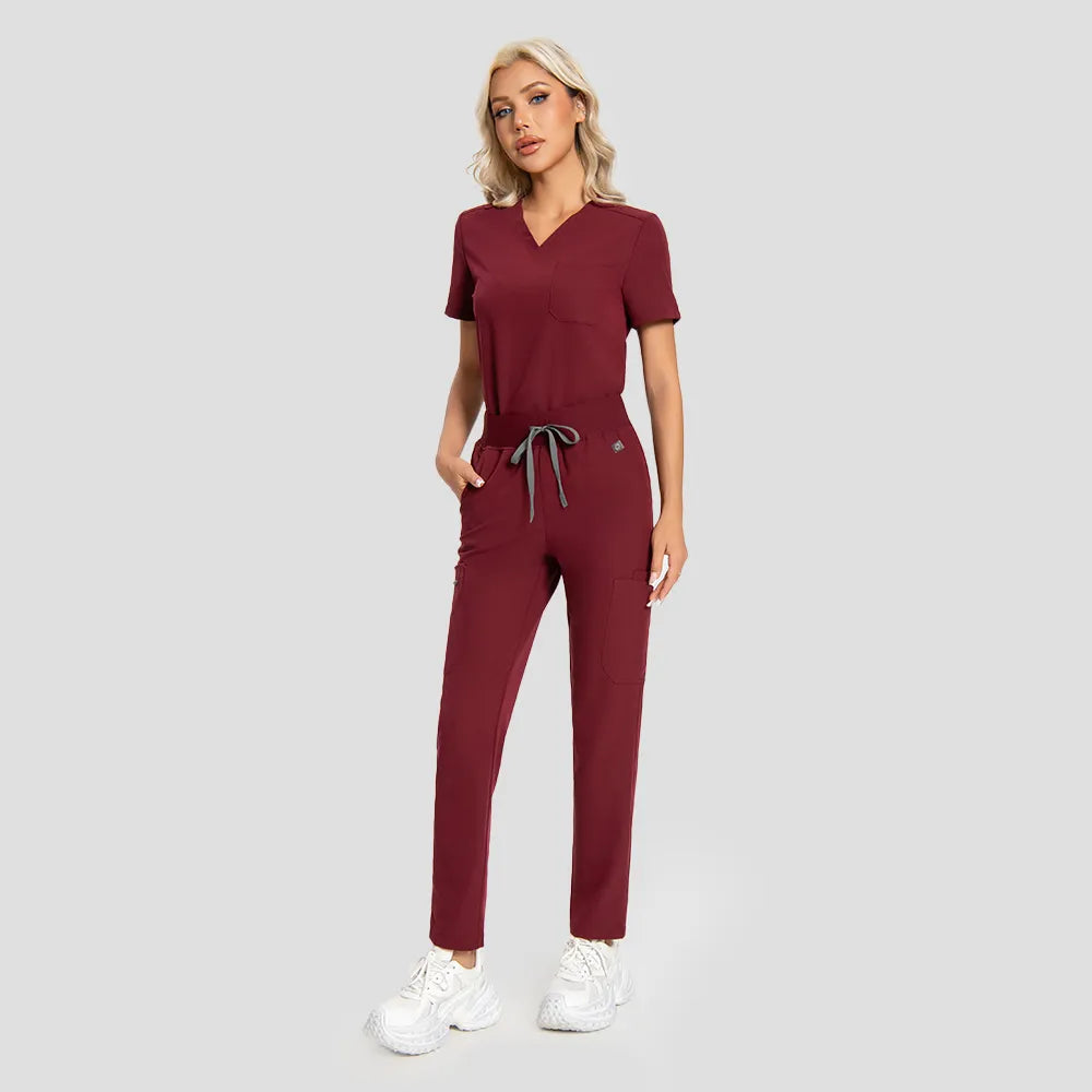 Pantalones médicos ajustados de cintura alta Kungfuscrub | MUJER