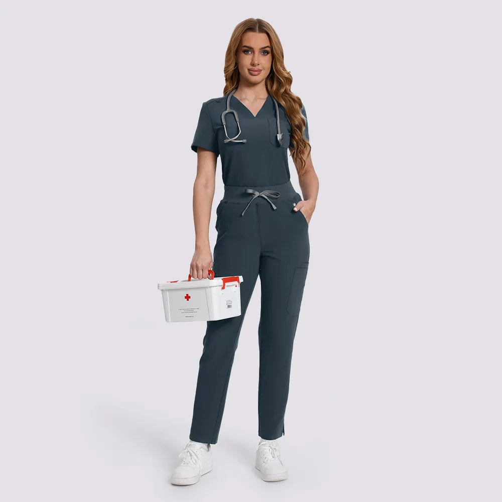 Pantalones médicos ajustados de cintura alta Kungfuscrub | MUJER