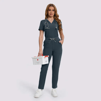 Pantalones médicos ajustados de cintura alta Kungfuscrub | MUJER