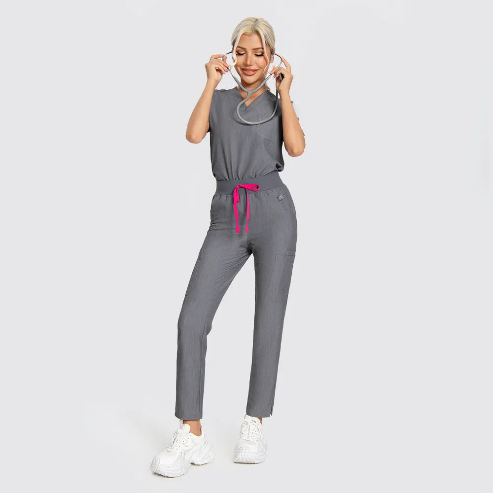Pantalones médicos ajustados de cintura alta Kungfuscrub | MUJER