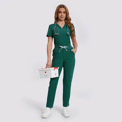 Pantalones médicos ajustados de cintura alta Kungfuscrub | MUJER