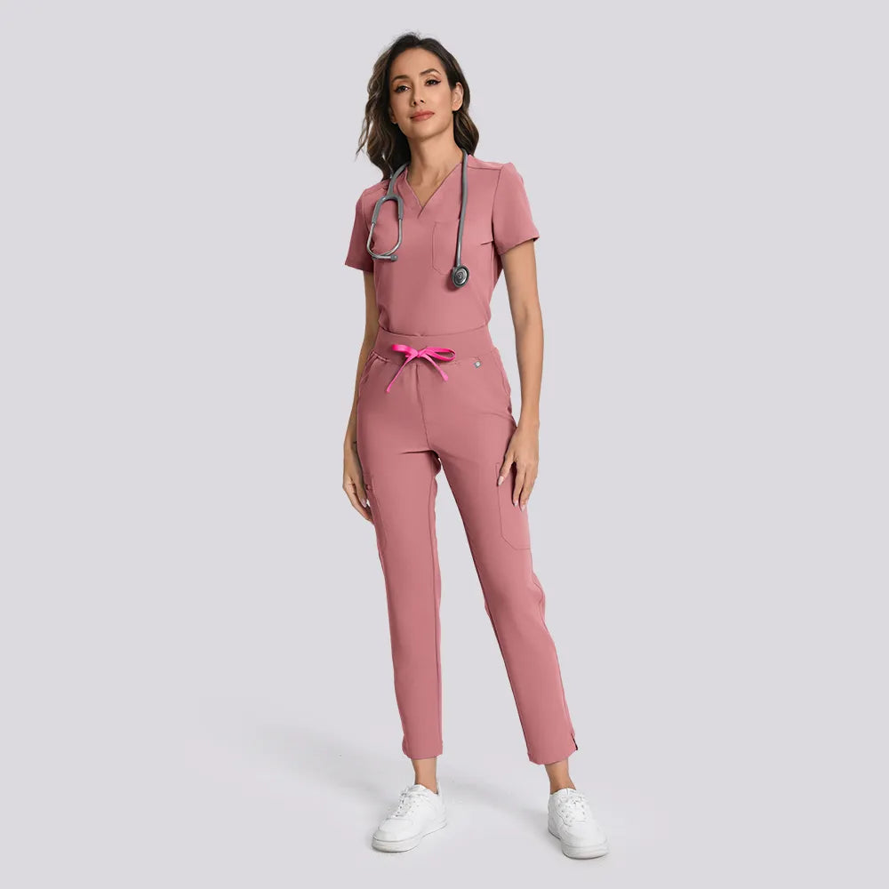 Pantalones médicos ajustados de cintura alta Kungfuscrub | MUJER