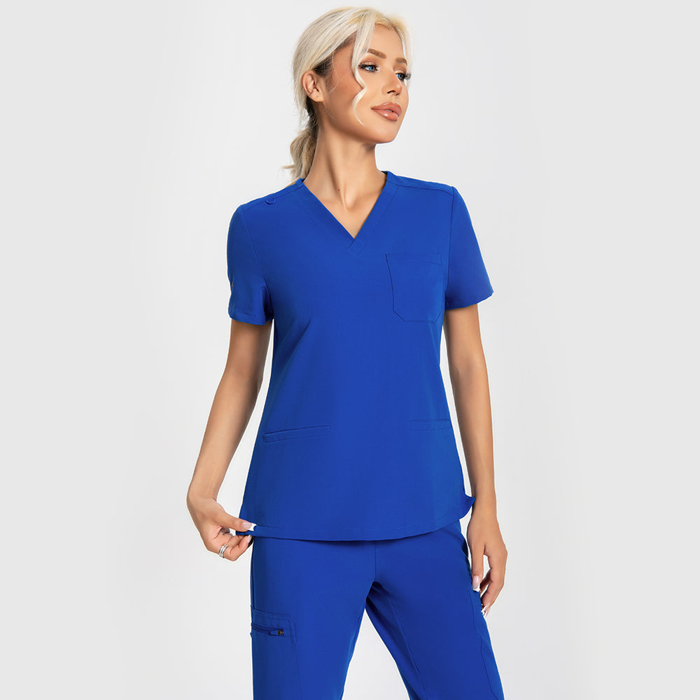 Royal Blue dental scrub top