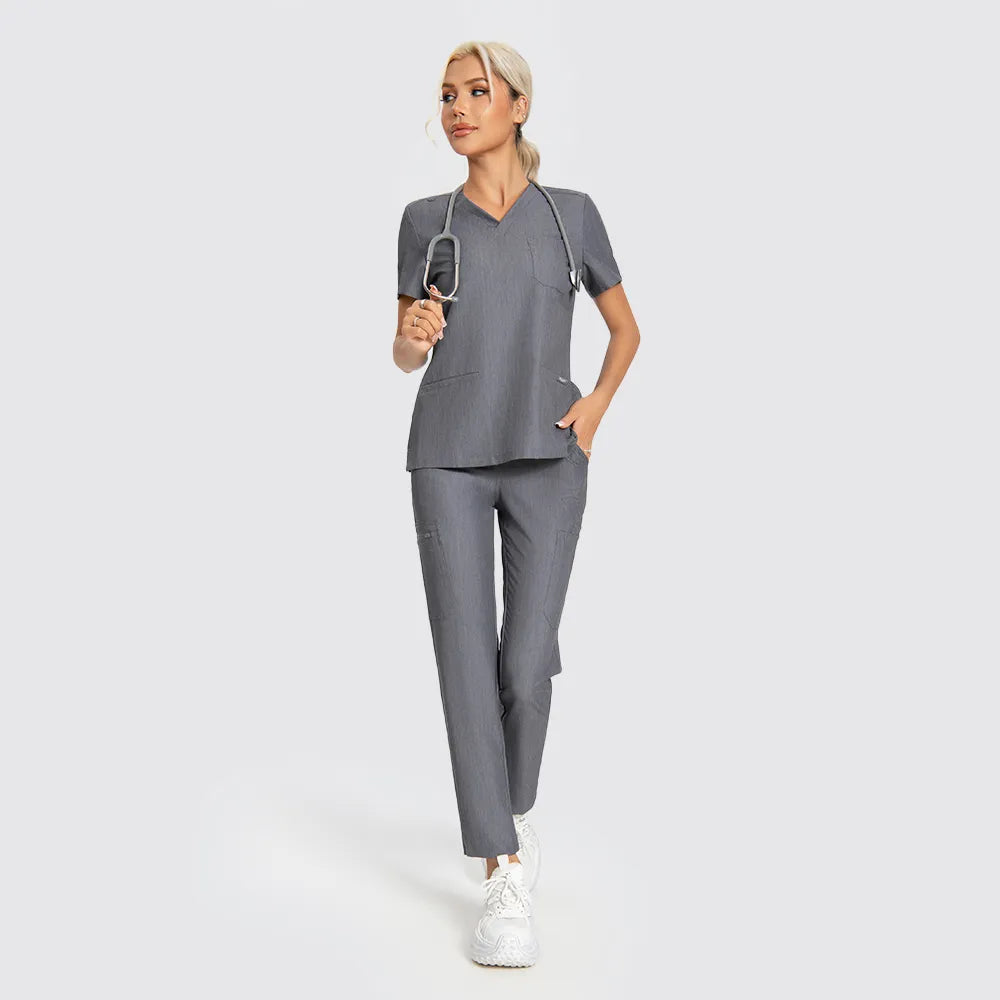 Blusas médicas esenciales de tres bolsillos KungfuScrubs