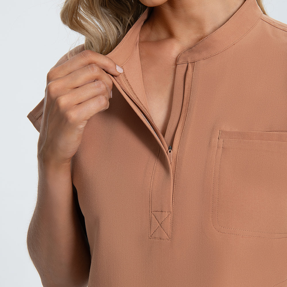 caramel Eco-friendly scrub top